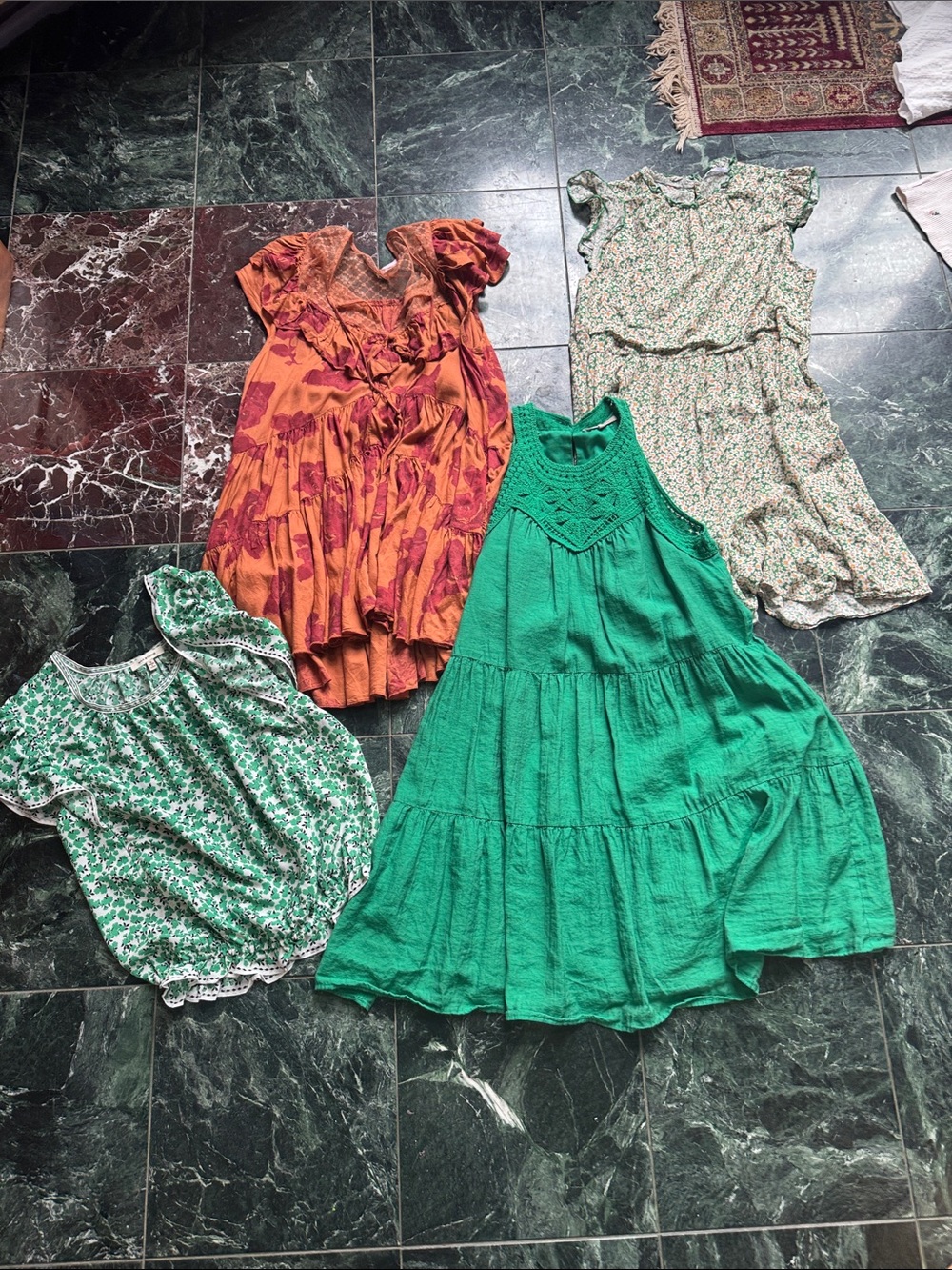 Three lady’s dresses small and one blouse s
